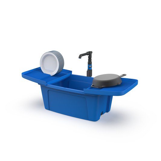 Joolca HOTTAP V2 Nomad carry tub used as a sink